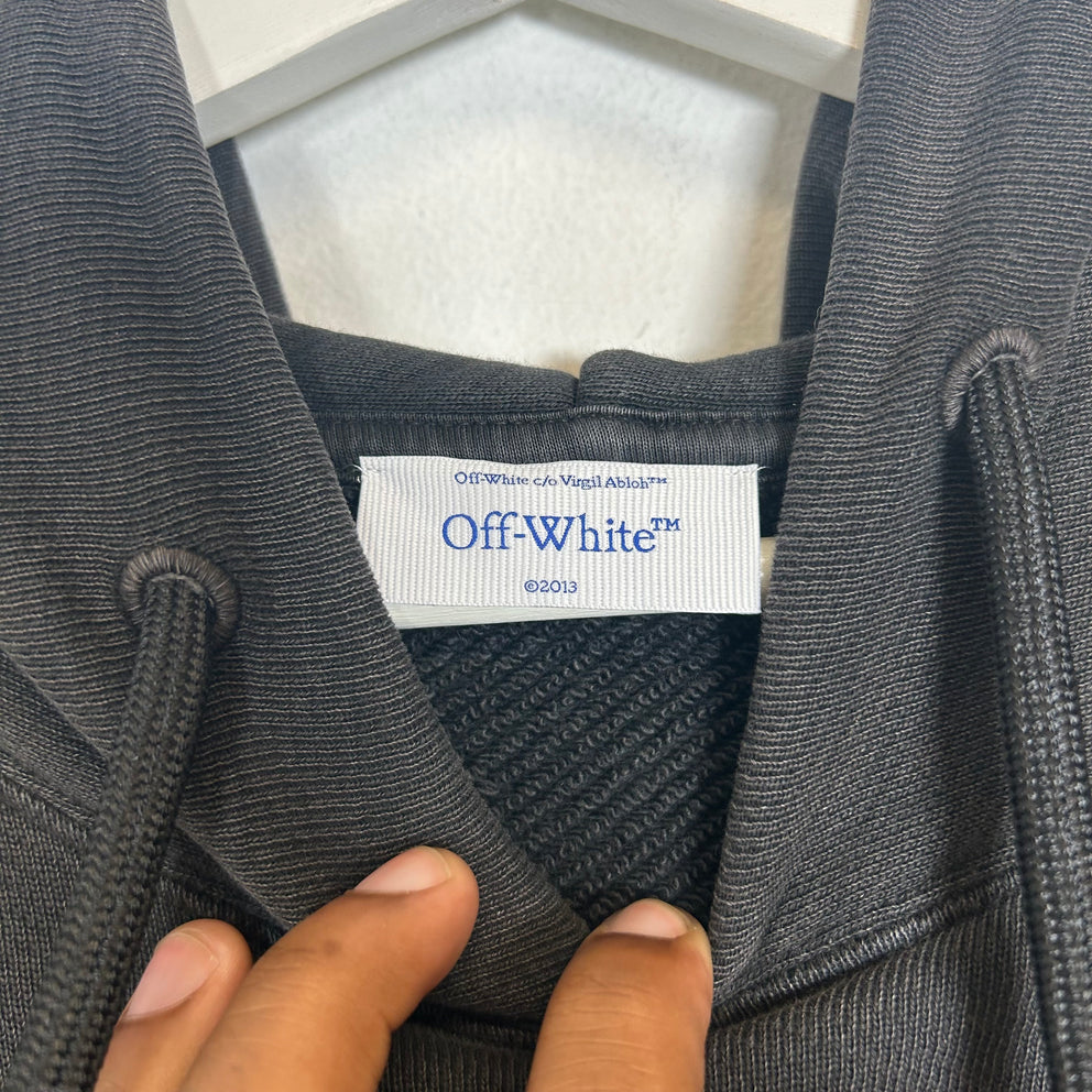 Off-White Grey Super Moon Hoodie Size L