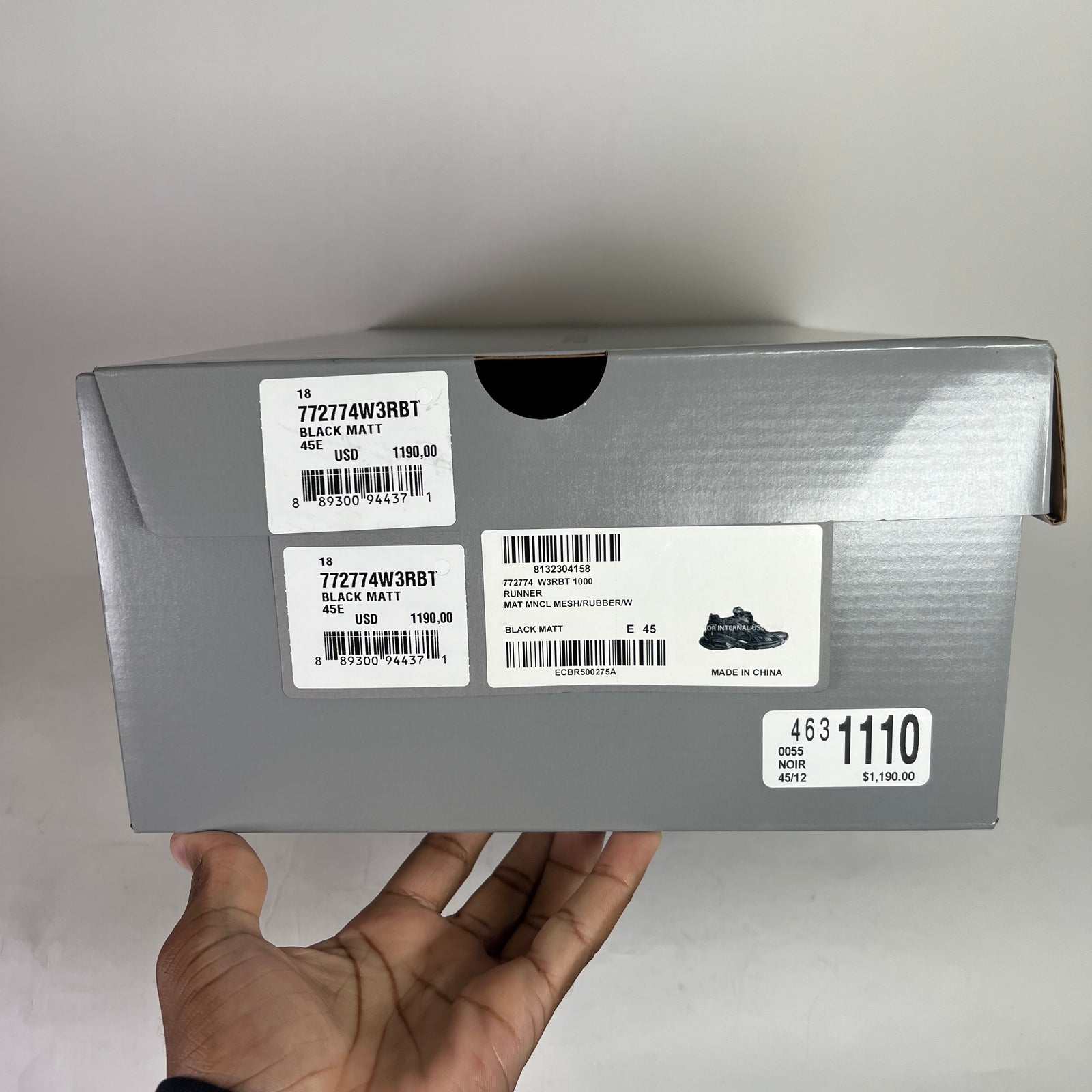 Balenciaga Matte Black Mesh Runners
