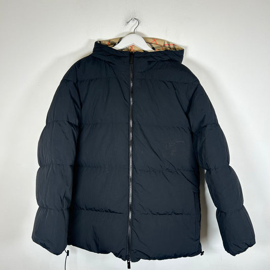 Burberry SS25 Check Reversible Down Puffer Jacket Size L