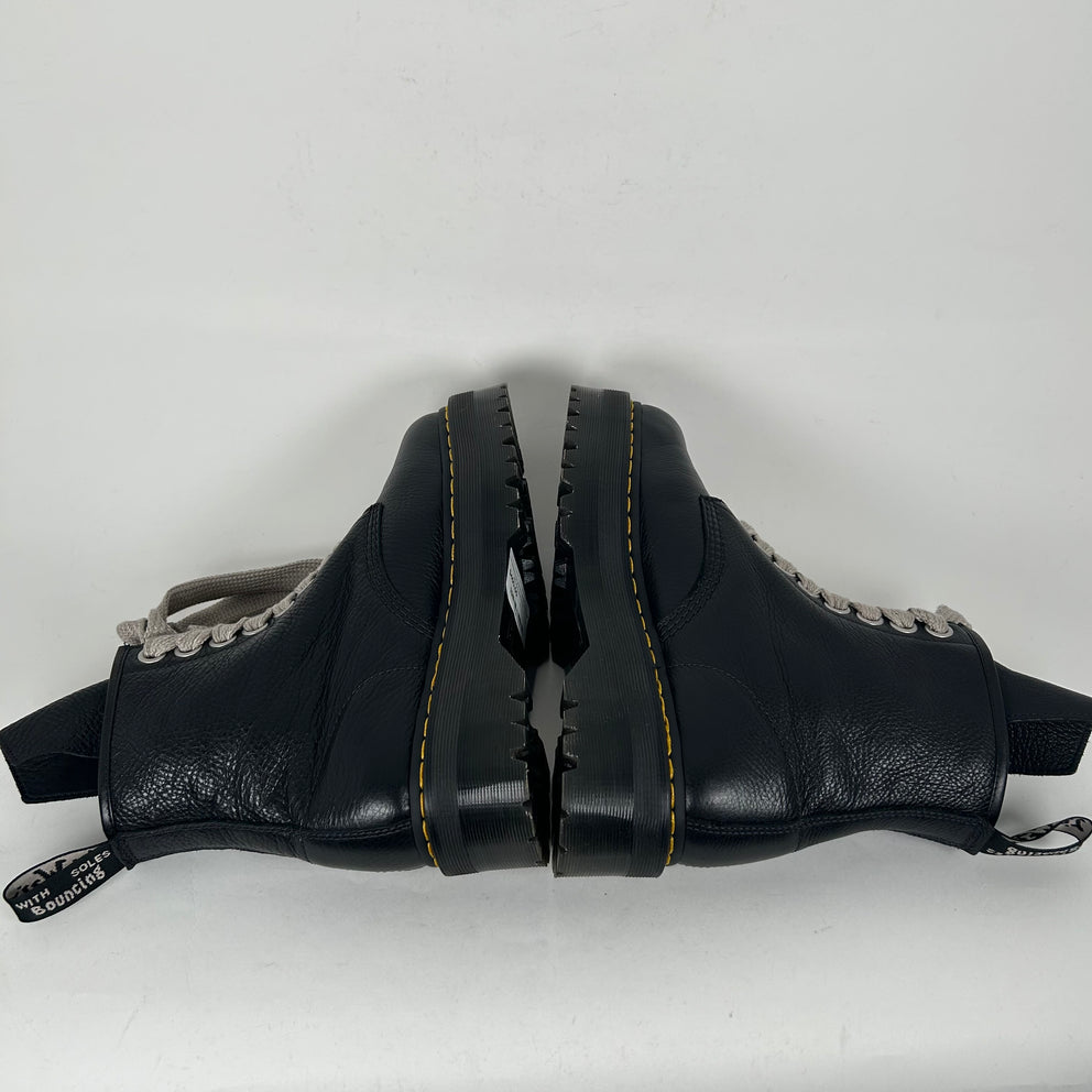Rick Owens x Doc Martens Jumbo Lace Quad Sole Black Boot Size 9.5