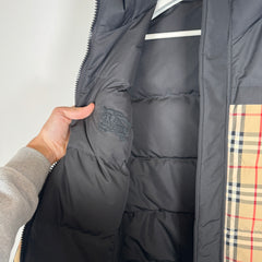 Burberry Check Reversible Down Vest Size S