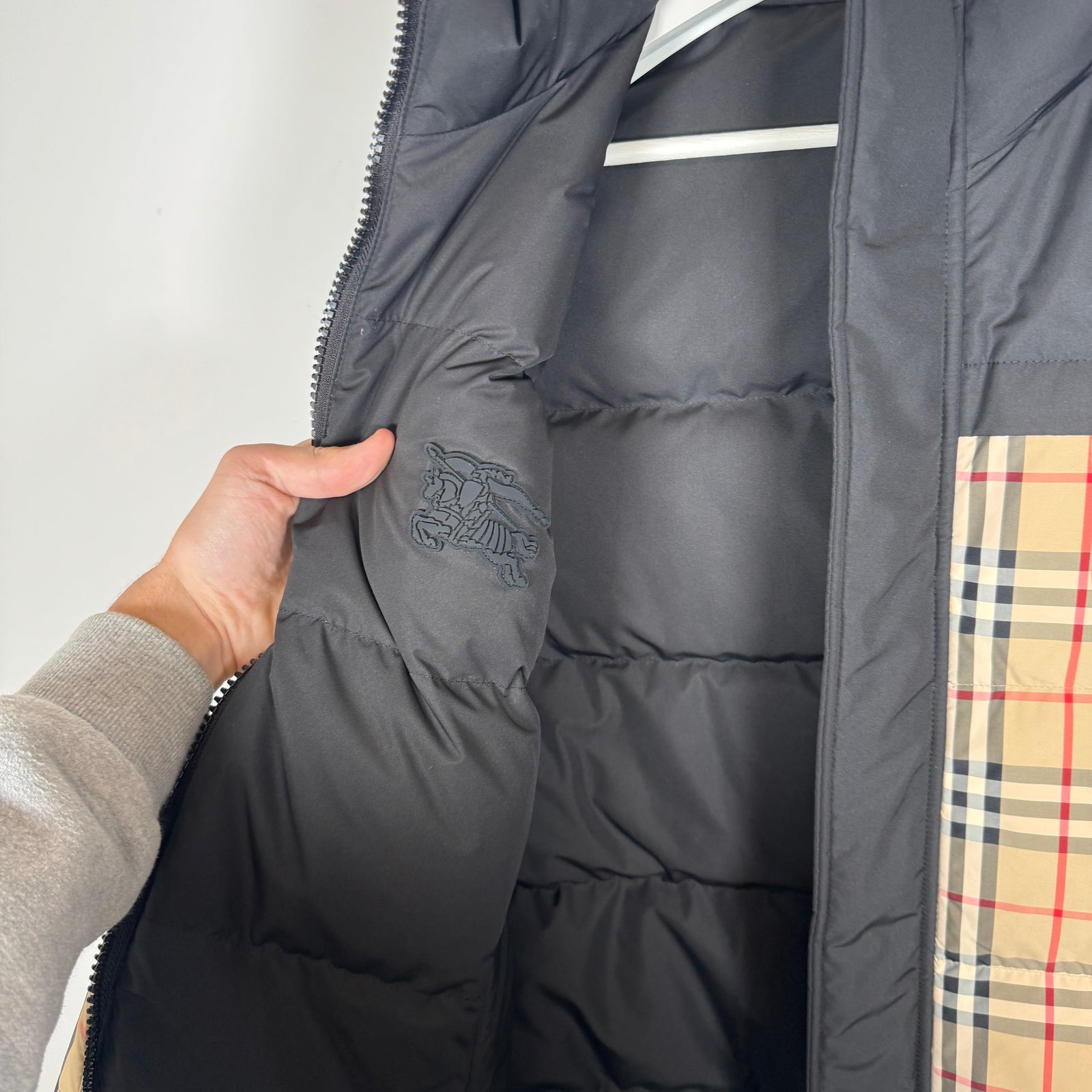 Burberry Check Reversible Down Vest Size S