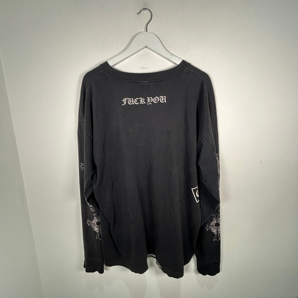 Chrome Hearts Vintage 'Fuck You' Multi Motif Longsleeve Size XXL