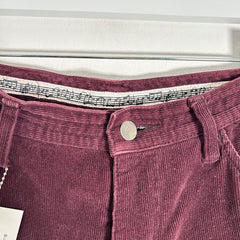 Number (N)ine Pain Burgundy Corduroy Pants Size 28x32