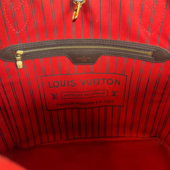 Louis Vuitton Damier Ebene Neverfull MM Toe Bag