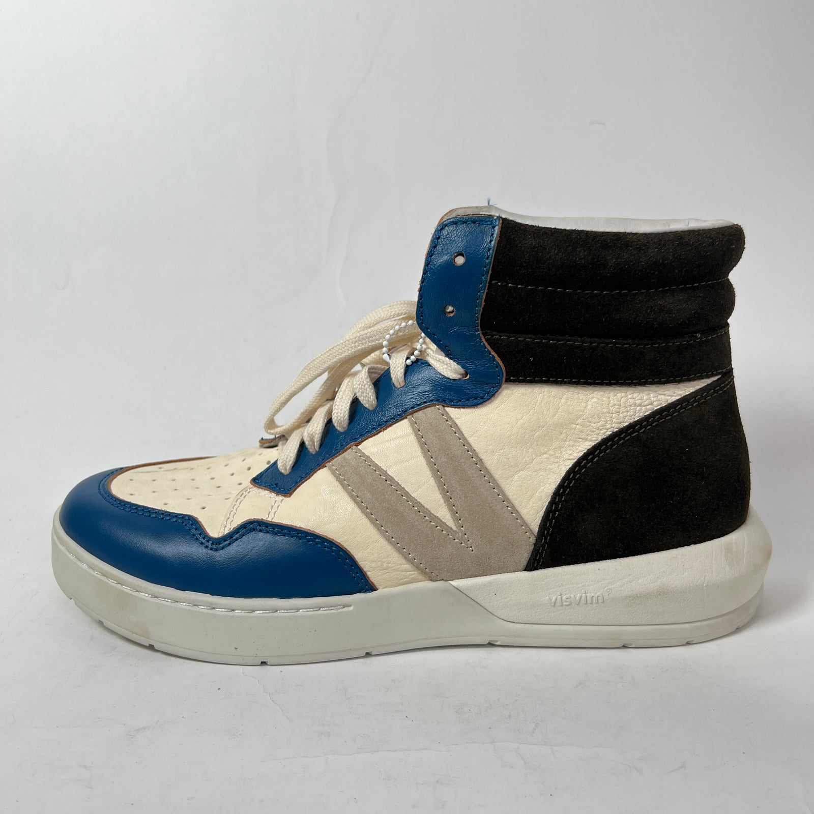 Visvim Blue/Brown Chamberlain Hi-Top Sneaker Size 12