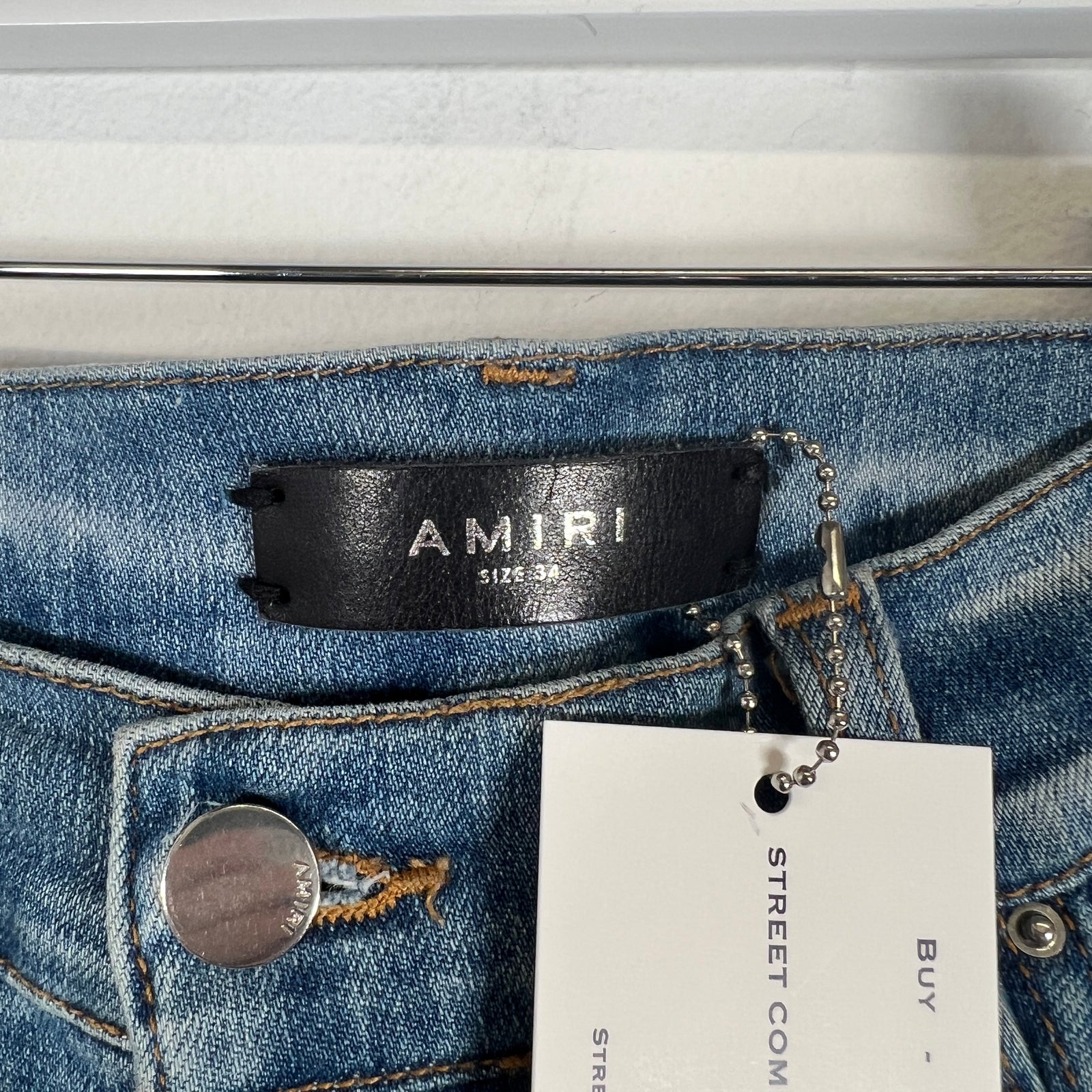 Amiri MX1 Blue Banadana Size 34