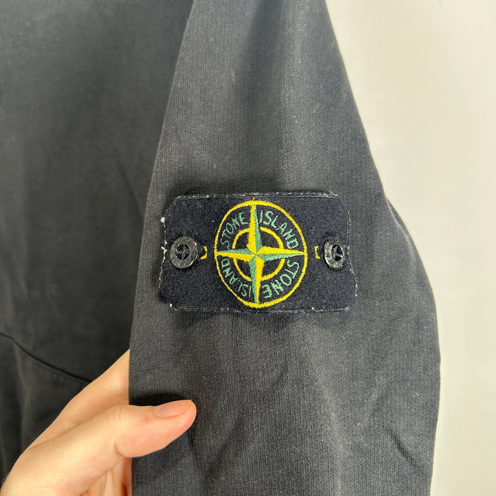 Stone Island Black Hoodie Size L