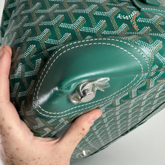 Goyard Goyardine Green Boeing 55 Travel Duffle Bag