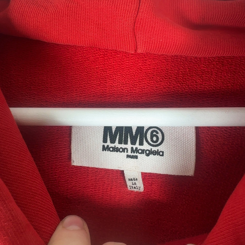 Maison Margiela MM6 Red Logo Poncho Hoodie Size L
