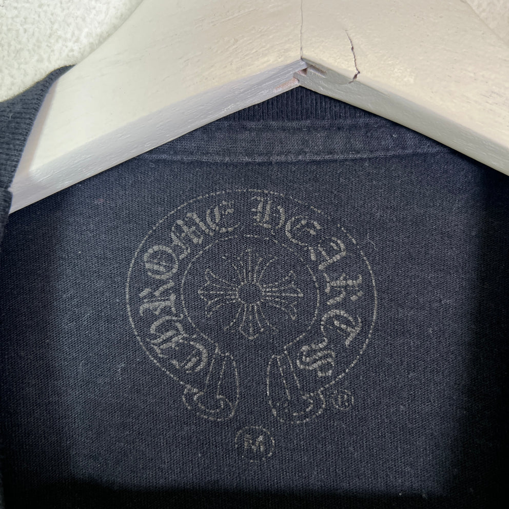 Chrome Hearts Black Vintage Fleur T-Bar Logo Pocket T-Shirt Size M