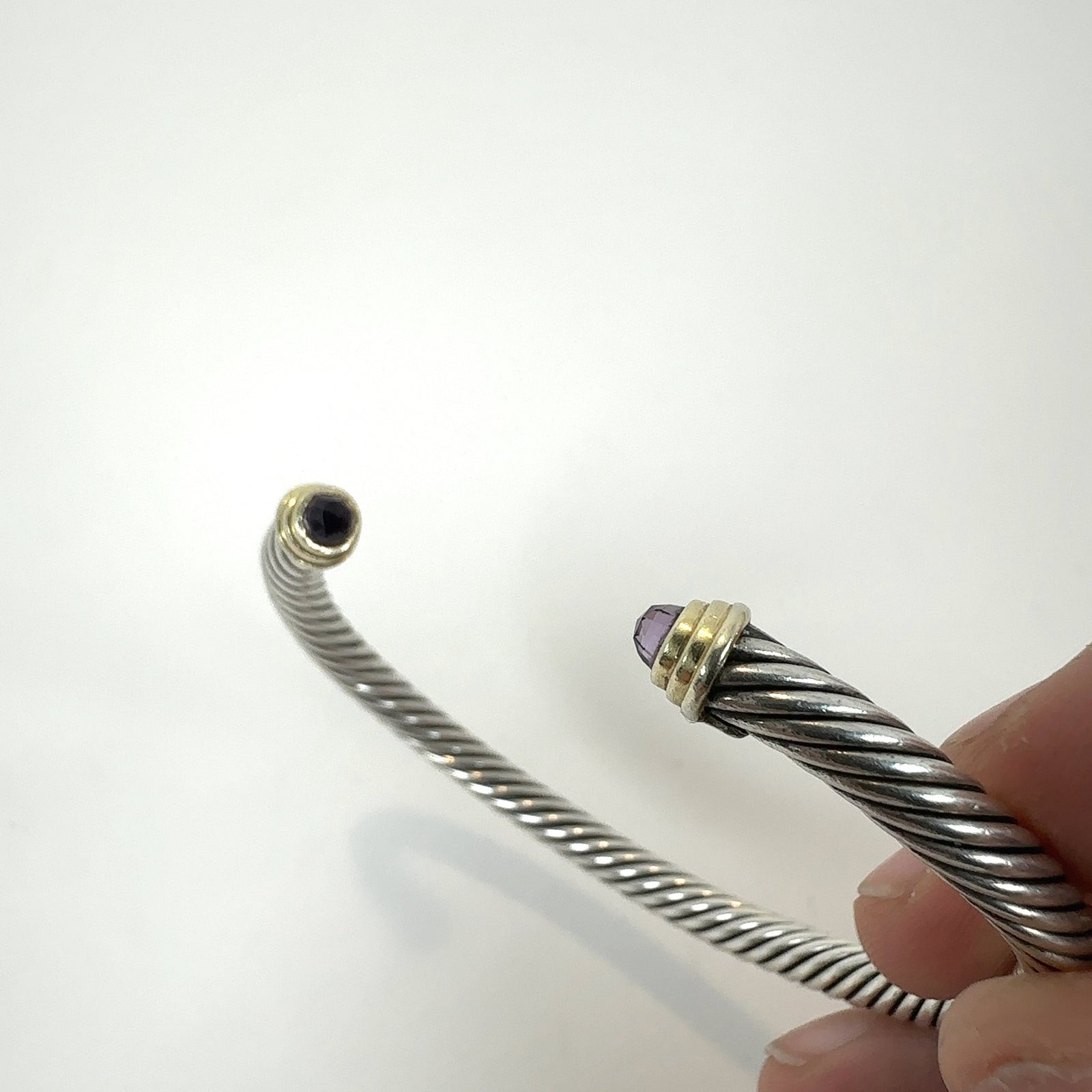 David Yurman .925 Silver Cable Classic Gemstone Cuff