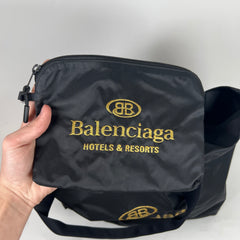 Balenciaga Black Hotel & Resorts Large Nylon Tote Bag
