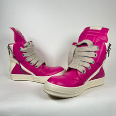 Rick Owens Pink Jumbo Lace Geobasket Size 43.5
