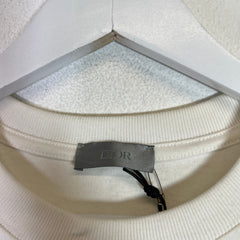 Dior White/Lime Green Couture Logo T-Shirt Size S