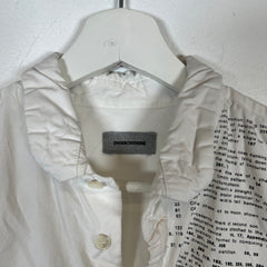 Undercover White Paragraph Button Up Size 2