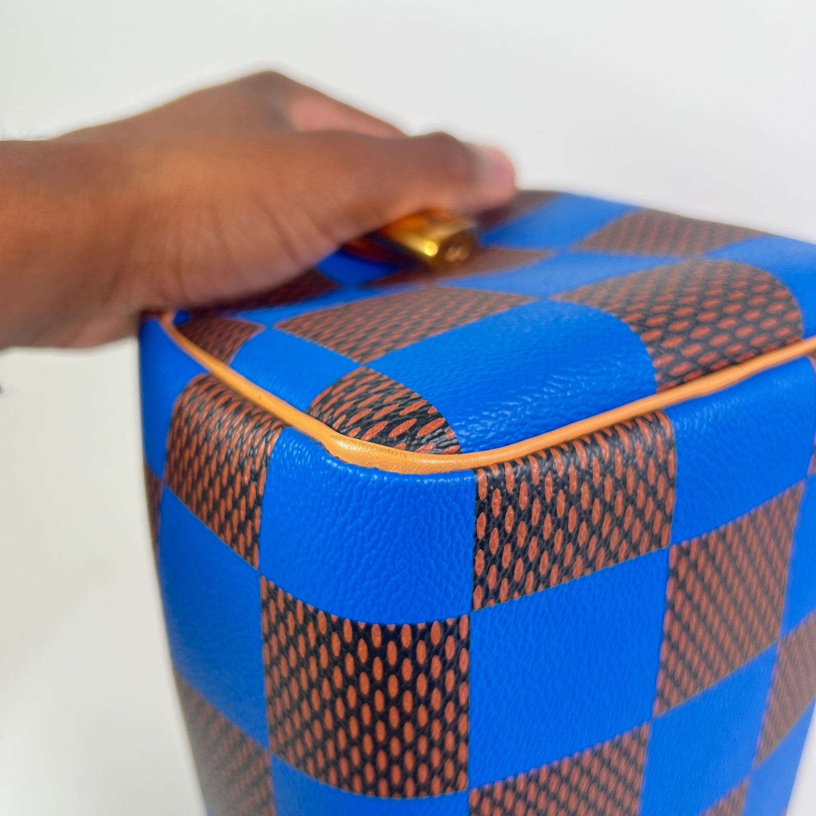 Louis Vuitton Blue Damier Pop Speedy Bandouliere 25