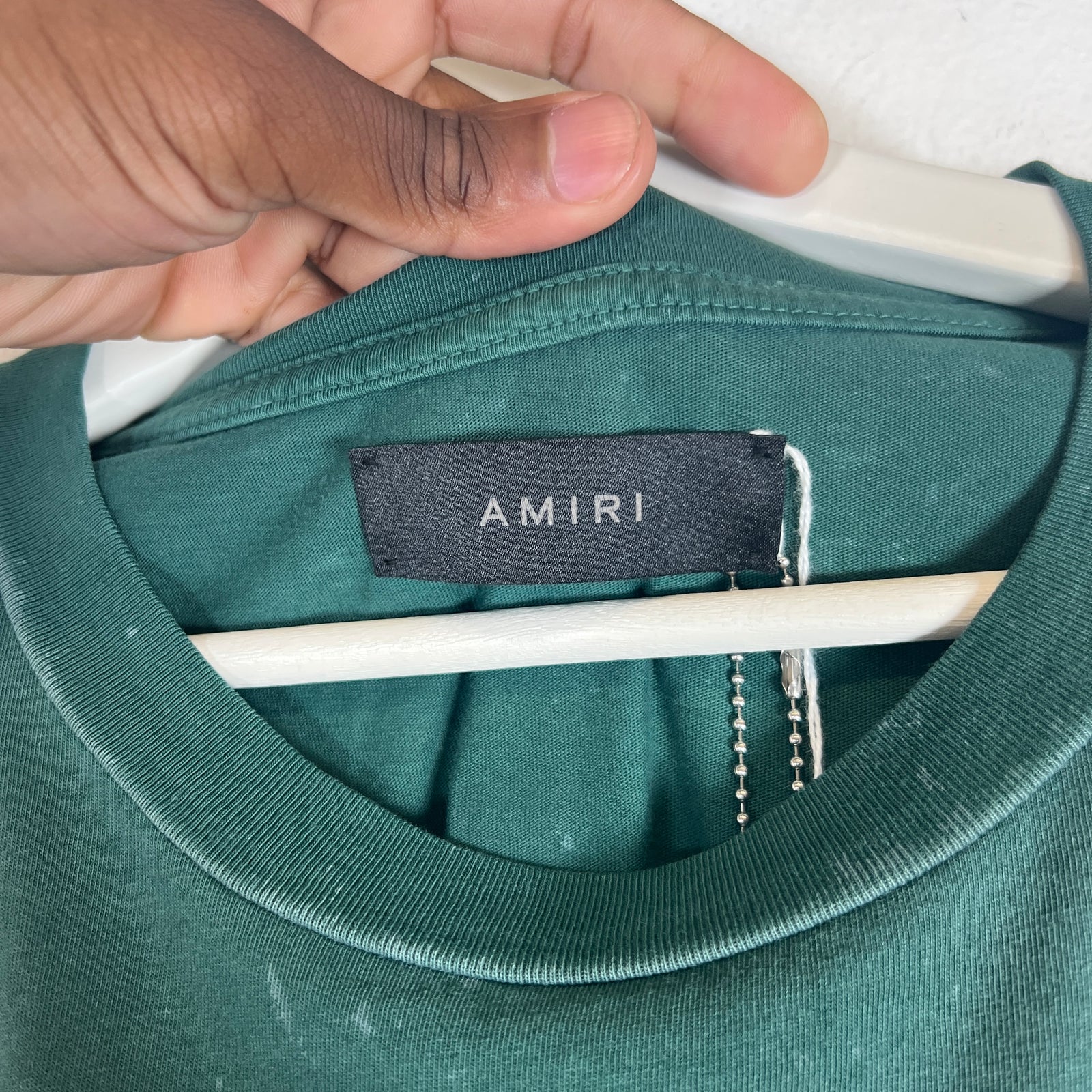 Amiri Green Vintage Collegiate Logo T-Shirt Size XL