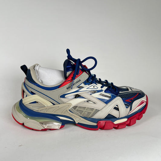 Balenciaga Red/Blue Track 2 Sneakers Size 44