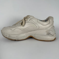 Gucci Rainbow Logo Cream Rython Sneaker Size GG 8.5
