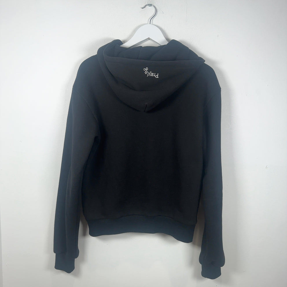 Praying 'Busy' Graphic Zip-Up Hoodie