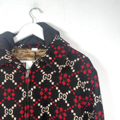 Gucci Diamond Argyle Knit Jacket Size S