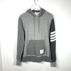 Thom Browne Grey Color Block 4-Bar Hoodie