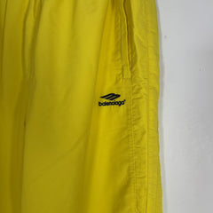 Balenciaga Sport Logo Yellow Nylon Ski Pants