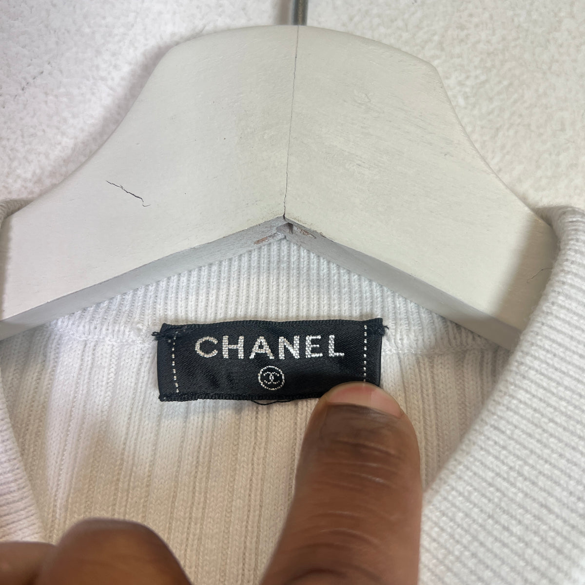 Chanel 2021 Ribbed Knit Intarsia T-Shirt
