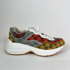 Gucci Multi Orange GG Rhyton Sneakers
