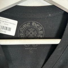 Chrome Hearts Gold Logo Black T-Shirt Size L
