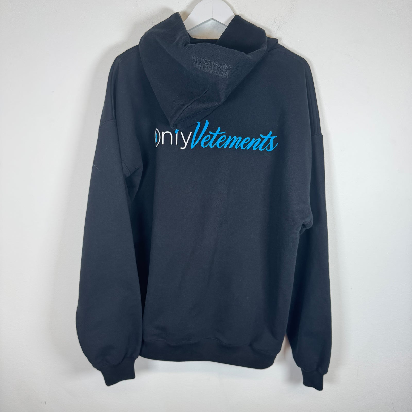 Vetements Black 'Only Vetements' Hoodie Size XS