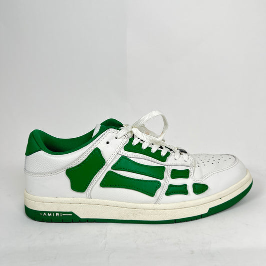 Amiri White/Green Skel Low-Top Sneaker Size 43