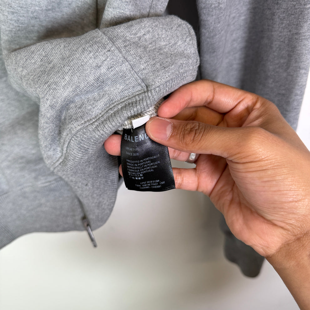 Balenciaga Copyright Logo Zip-Up Hoodie