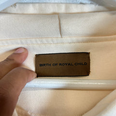 Birth Of Royal Child Cream 'Flashlight' Zip-Up Hoodie Size L