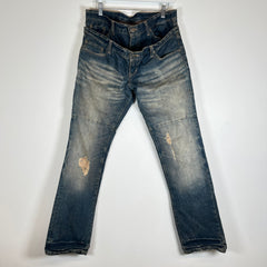 PPFM Double Waist Distressed Denim Jeans Size 32