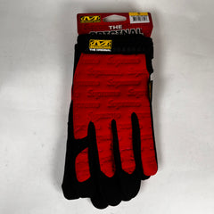 Supreme Red Leather Mechanix Gloves Size S