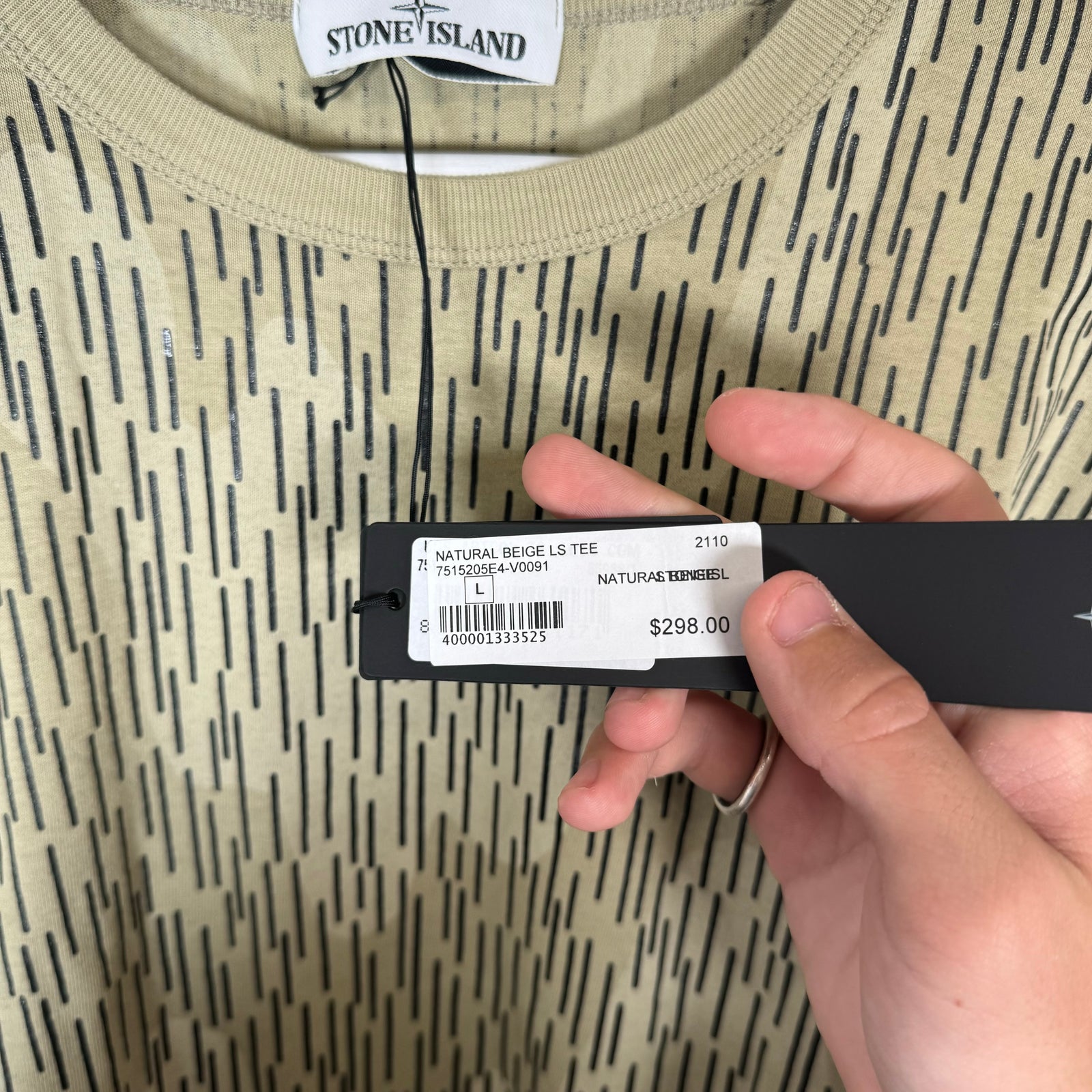 Stone Island Rain Camo Longsleeve Tee Size L