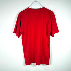 Celine Red/White Logo T-Shirt Size S