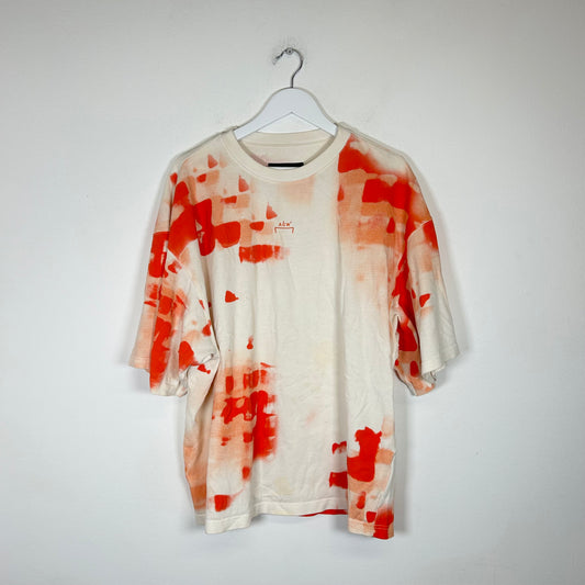 A-Cold-Wall White/Orange Brush Stroke T-shirt Size M