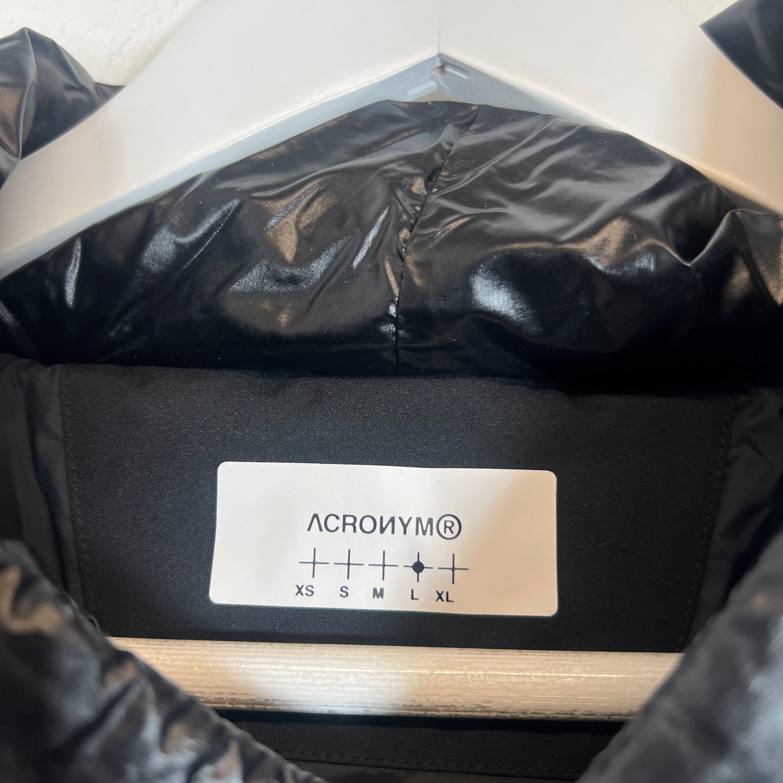 Acronym Black HD Nylon Insulated Hoodie Size L