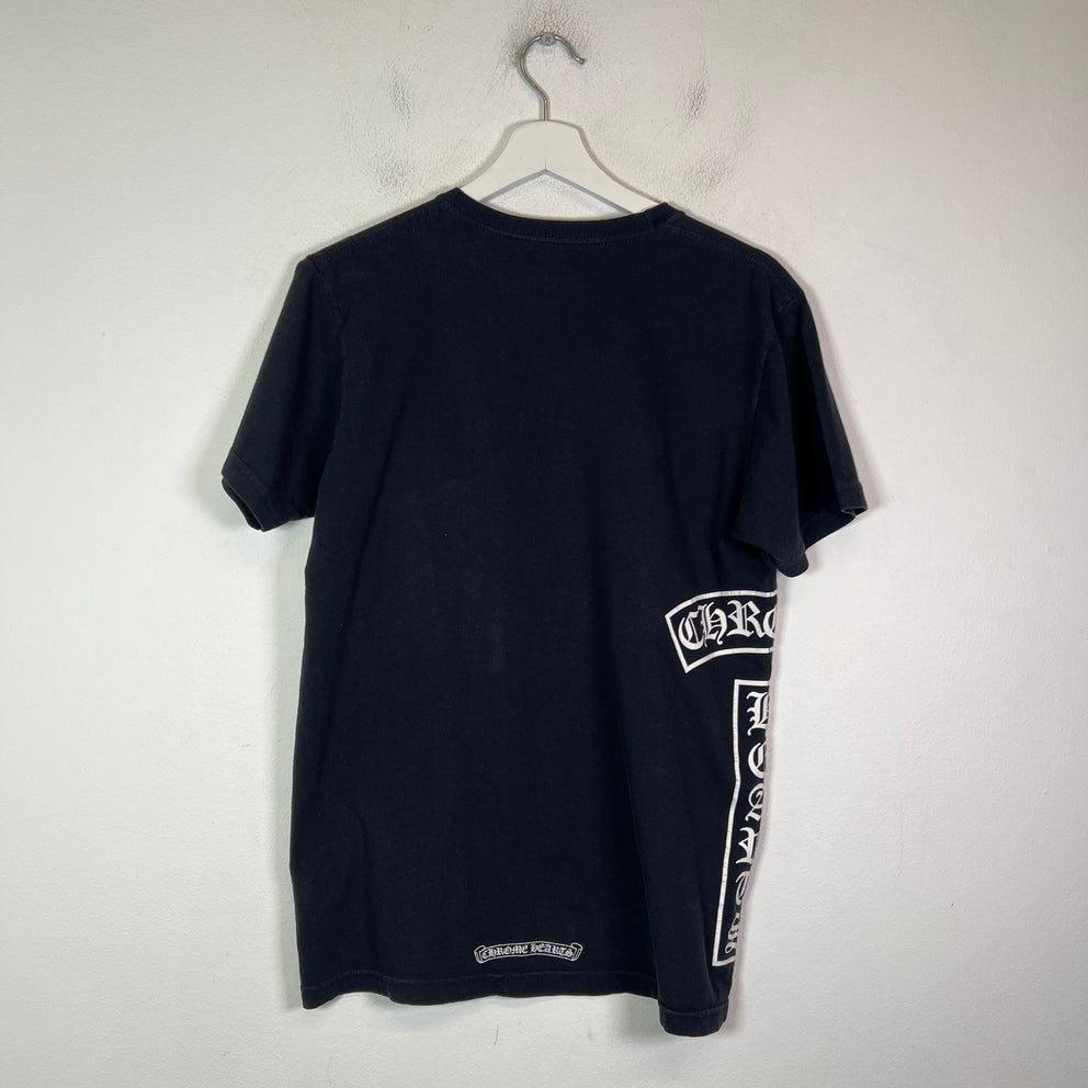 Chrome Hearts Black Vintage Fleur T-Bar Logo Pocket T-Shirt Size M
