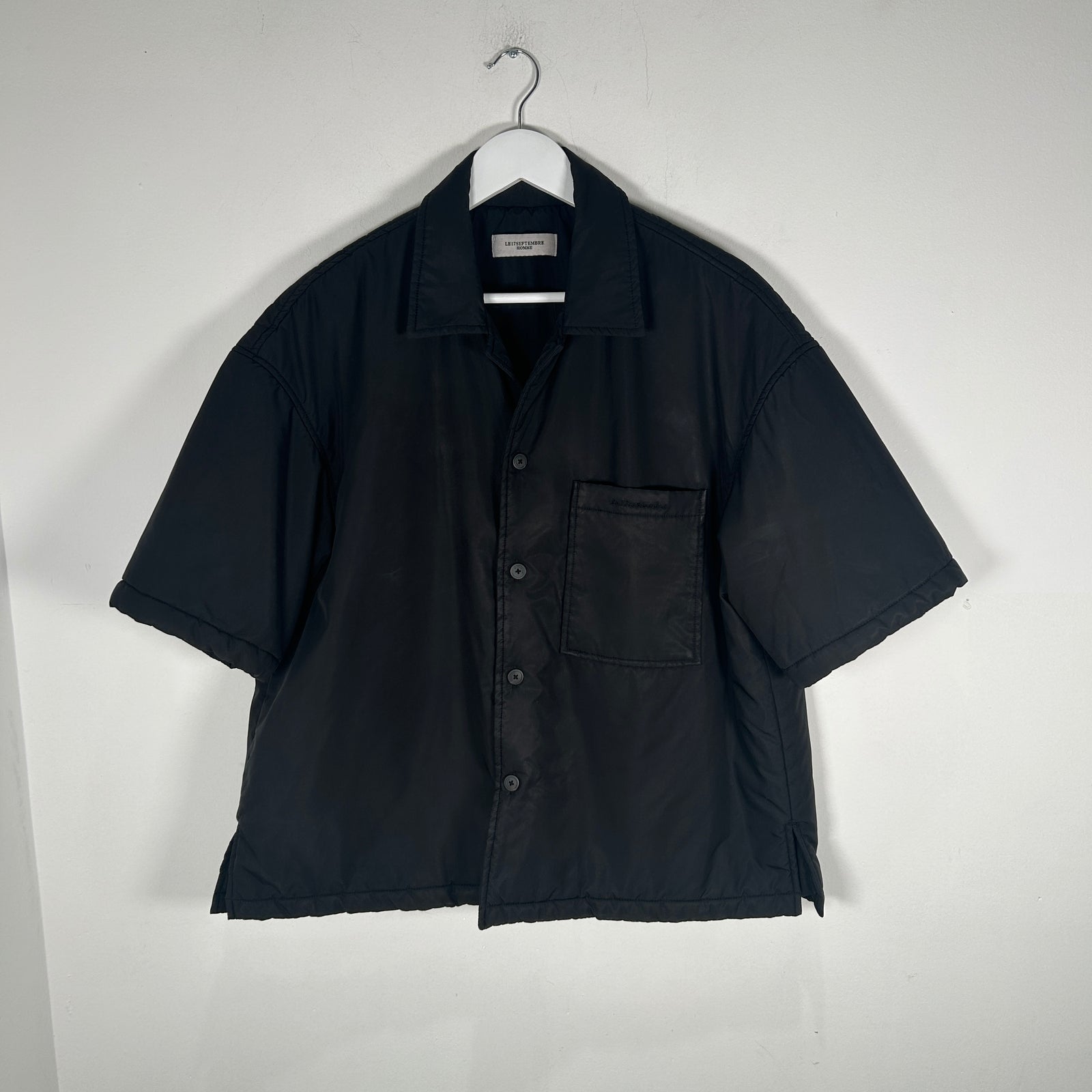 LE17SEPTEMBRE Double Layer Puffer Nylon Camp Shirt Size L