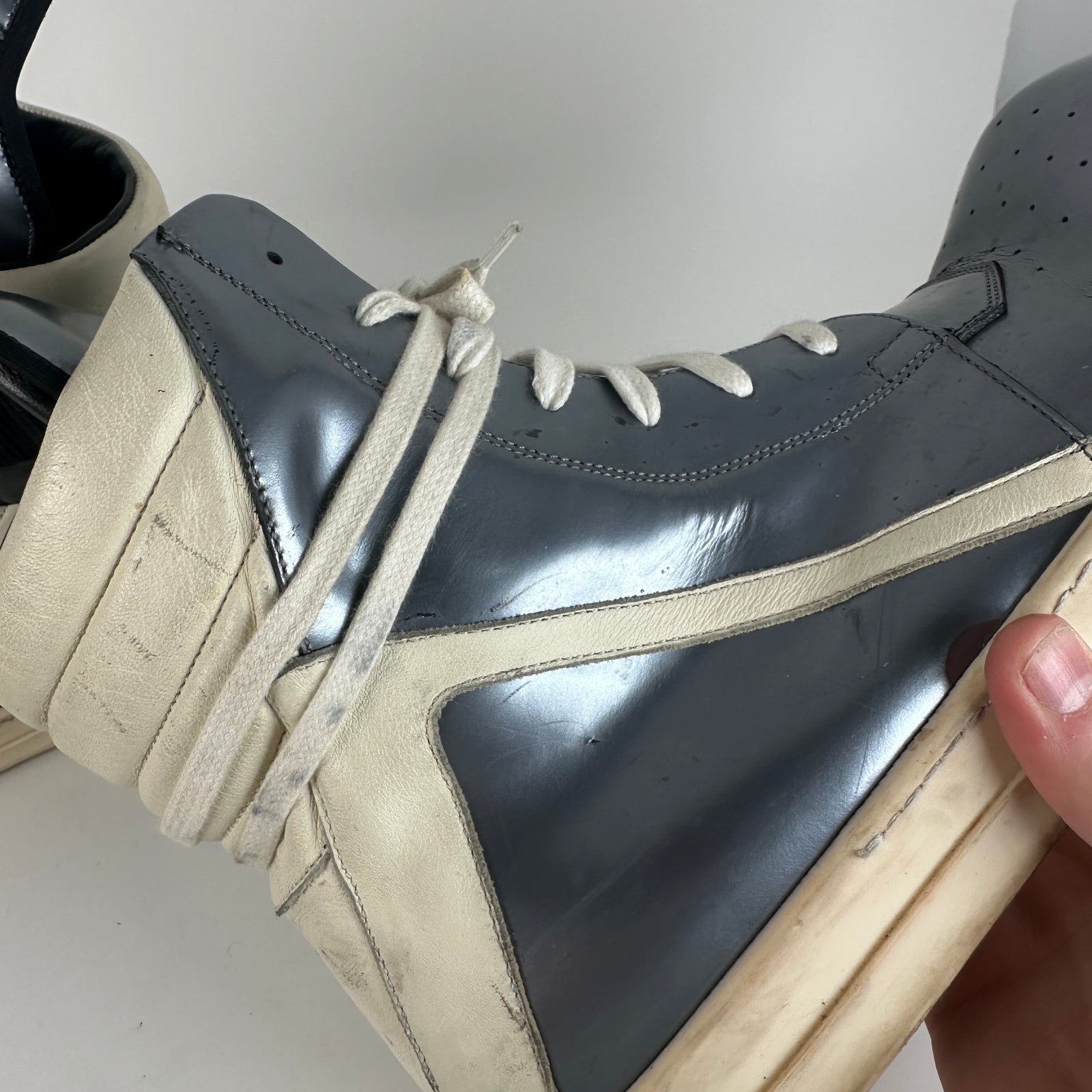 Rick Owens Metallic Geobasket Size 45