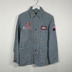 Hysteric Glamour Pin-Stripe Patch Work Jacket Size M