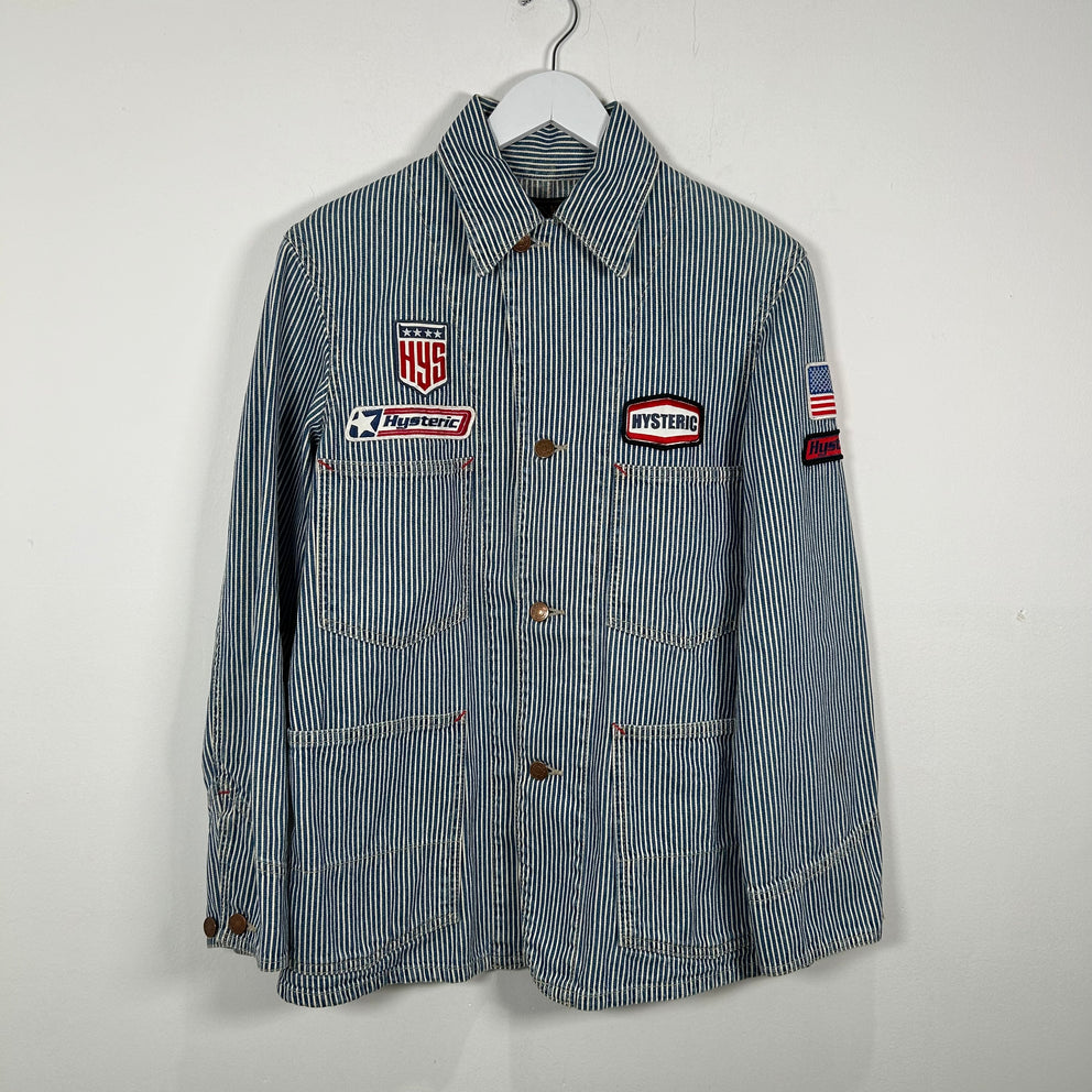 Hysteric Glamour Pin-Stripe Patch Work Jacket Size M