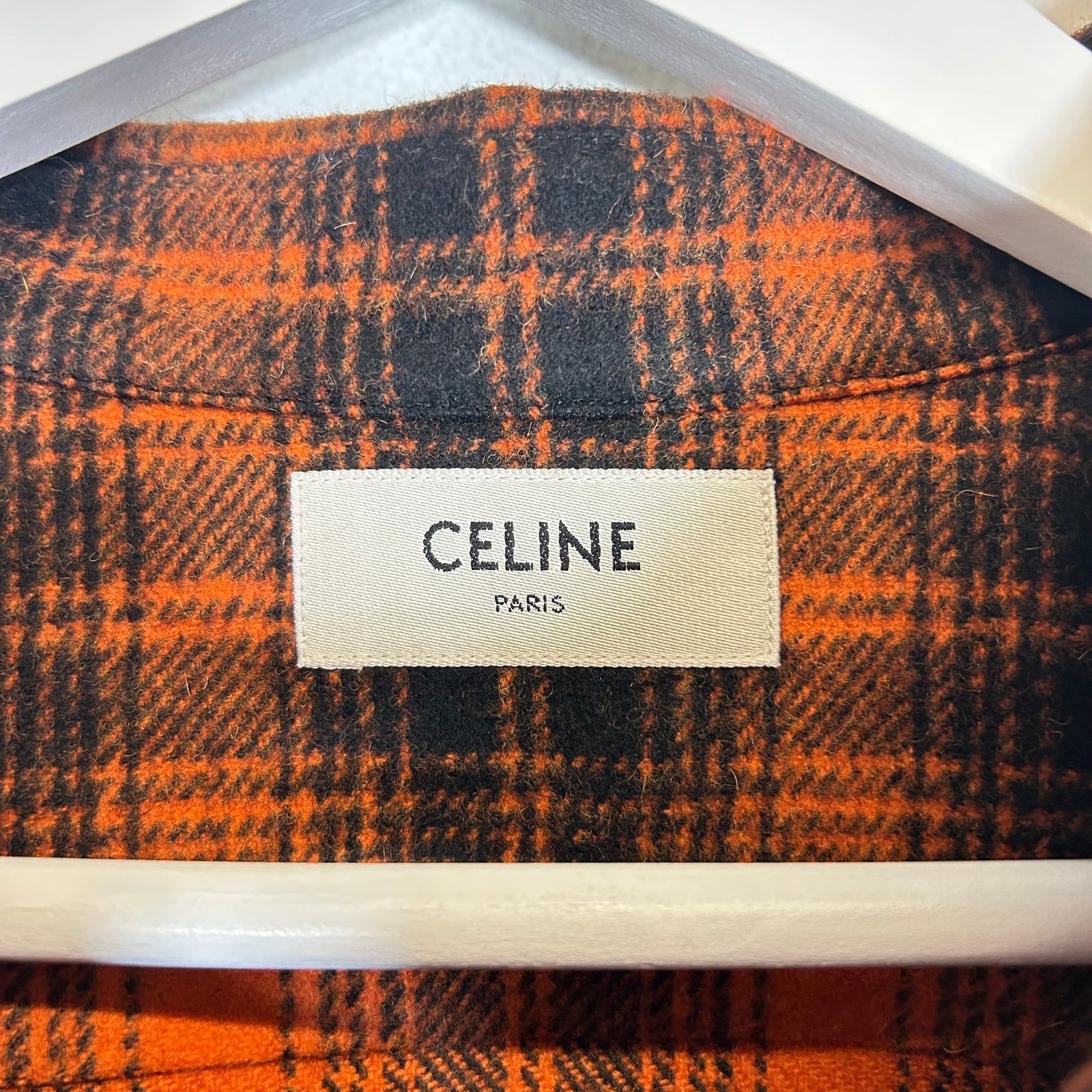 Celine Orange Wool Flannel Size M