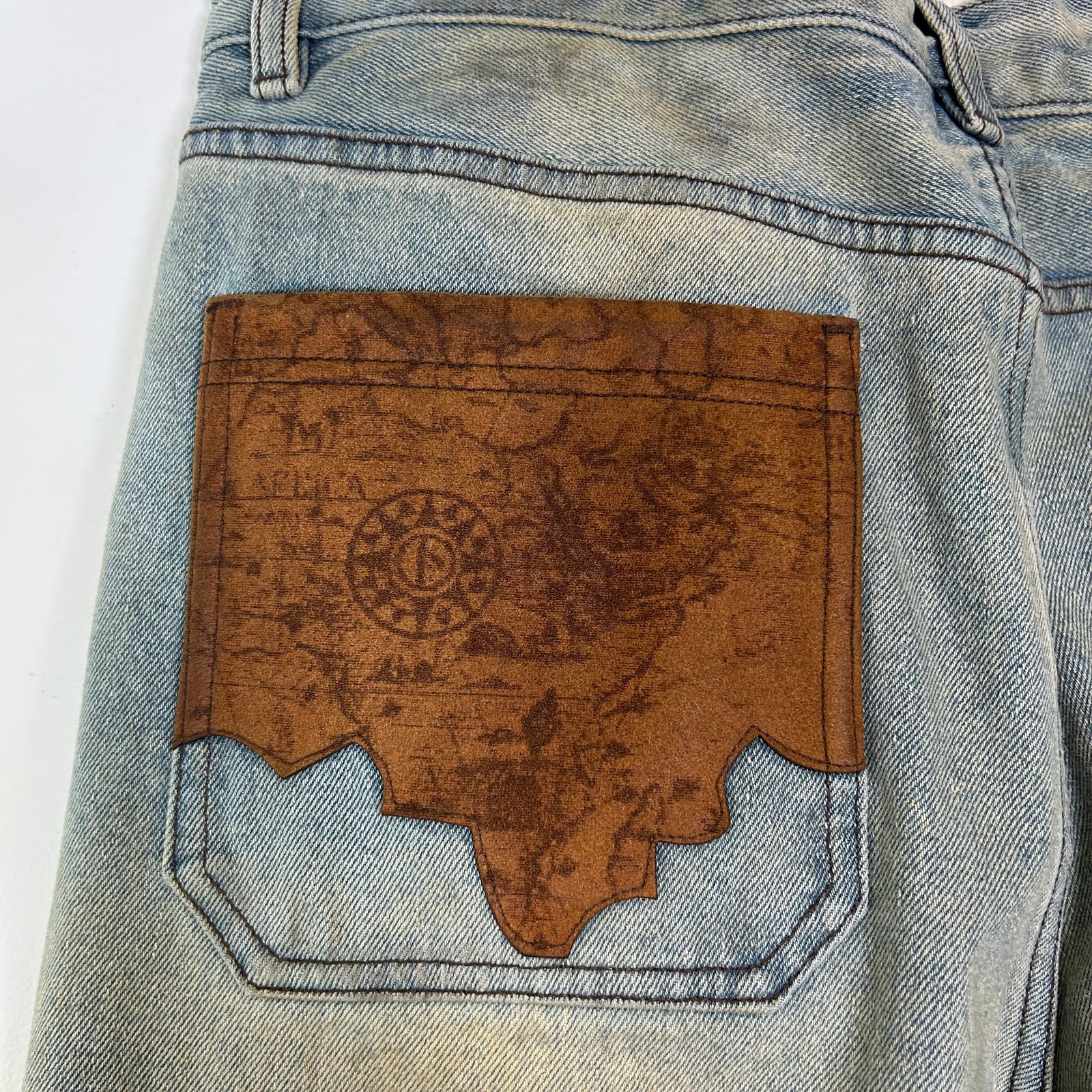 Birth of Royal Child Dirty-Washed Waxed Baggy Jeans