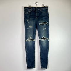 Amiri Deep Classic MX1 Black Patch Denim Jeans