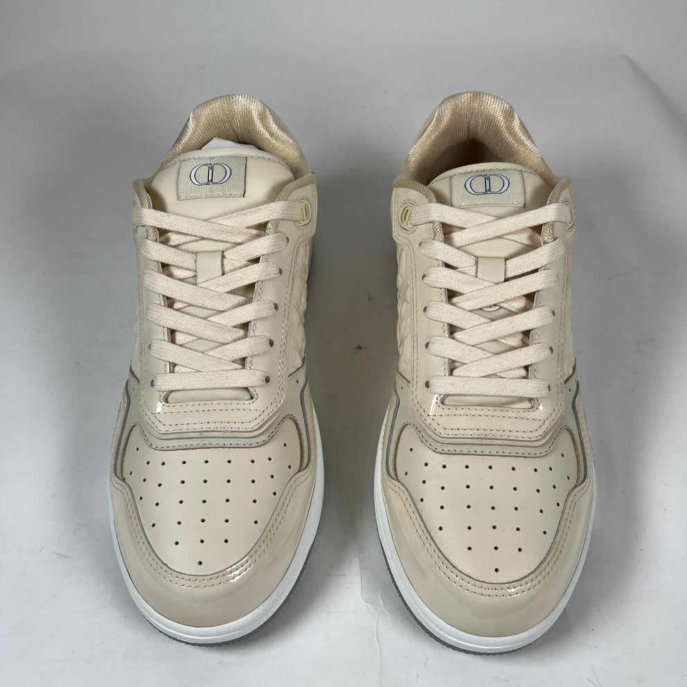 Dior B27 Beige Patent Leather Oblique Sneaker Size 46